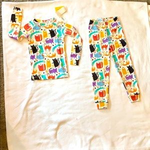 Gymboree Colorful Cat PJs Size 5